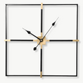 Neliönmuotoinen minimalistinen design-seinäkello