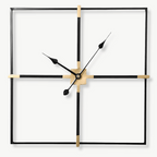 Neliönmuotoinen minimalistinen design-seinäkello