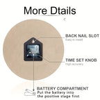 Hiljainen puinen elämänpuu-seinäkello – kuva 4