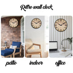 Puinen kompassiaiheinen design-seinäkello – kuva 6
