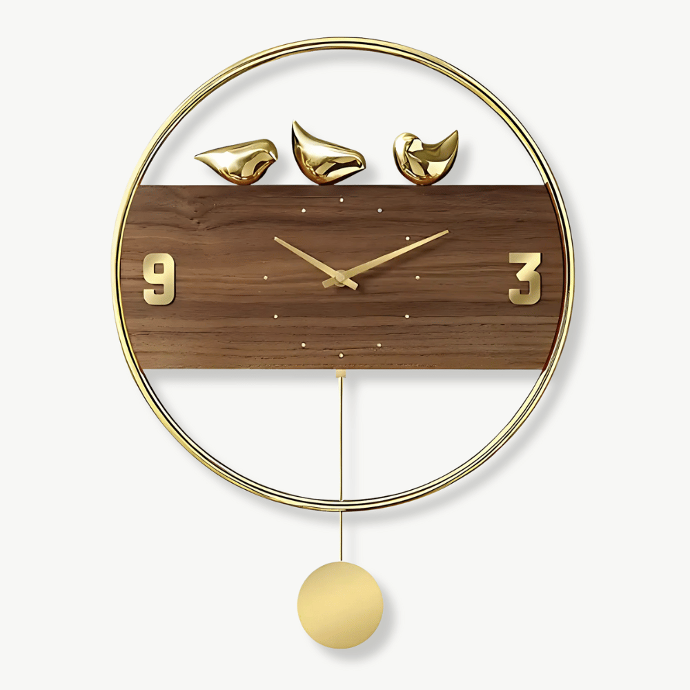 Kultalintujen design-heilurikello