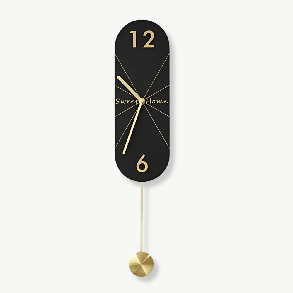 Design-seinäkello heilurilla