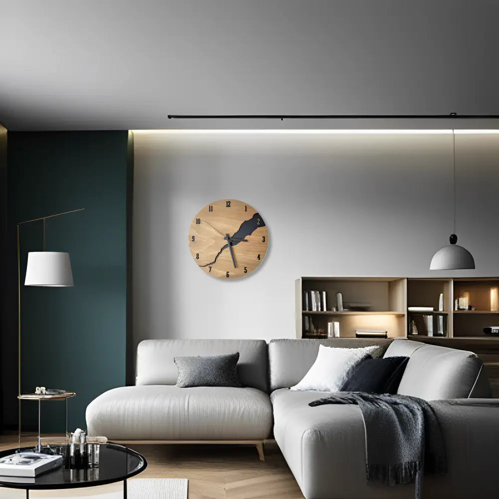 Puinen design-seinäkello – kuva 3