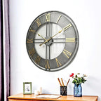 Loft-tyylinen vanhennettu metalliseinäkello – kuva 4