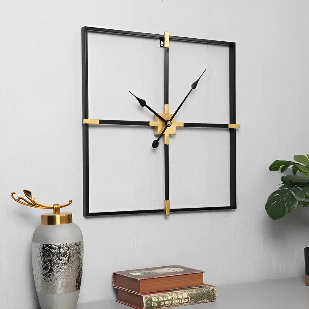 Neliönmuotoinen minimalistinen design-seinäkello – kuva 2