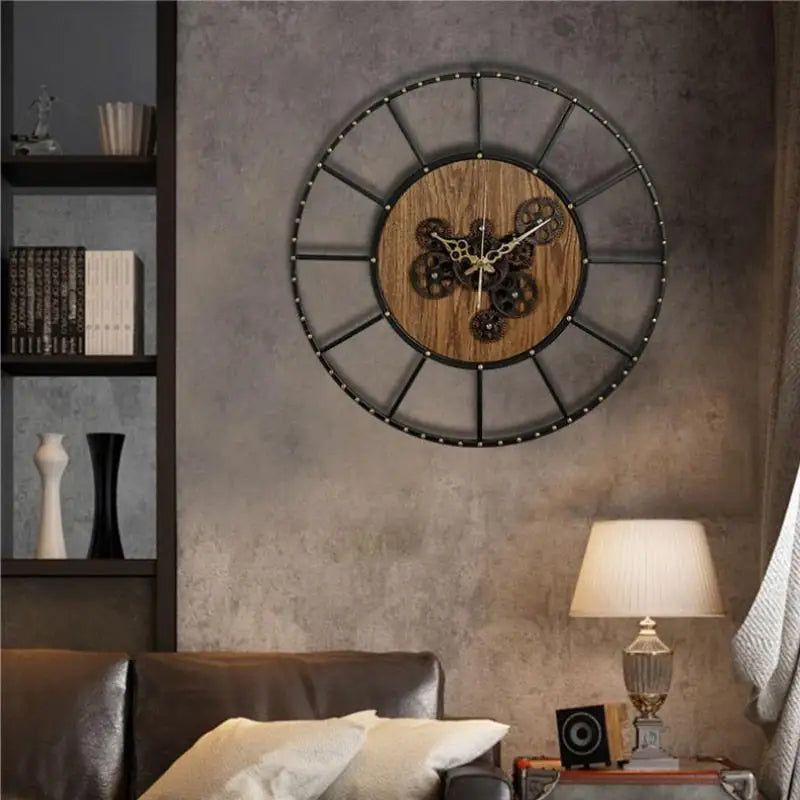 Design-seinäkello rataskuviolla – kuva 3