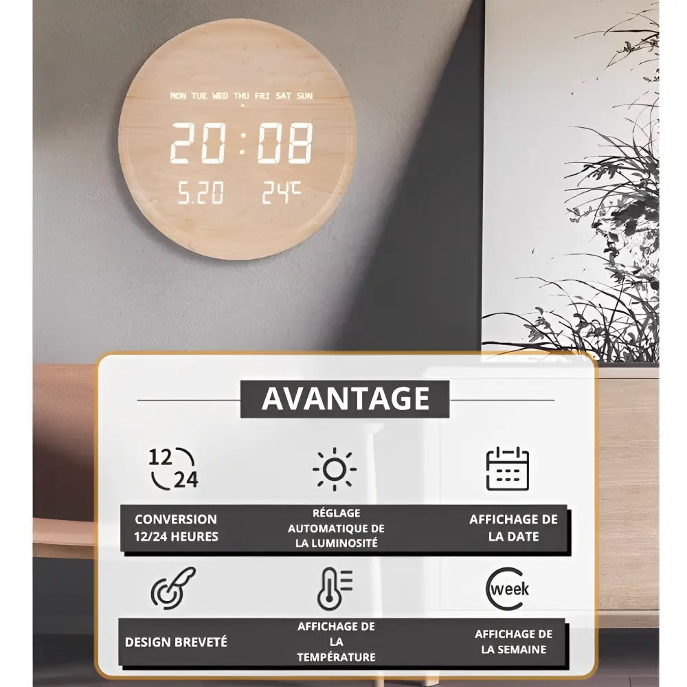 LED-design-seinäkello – kuva 4