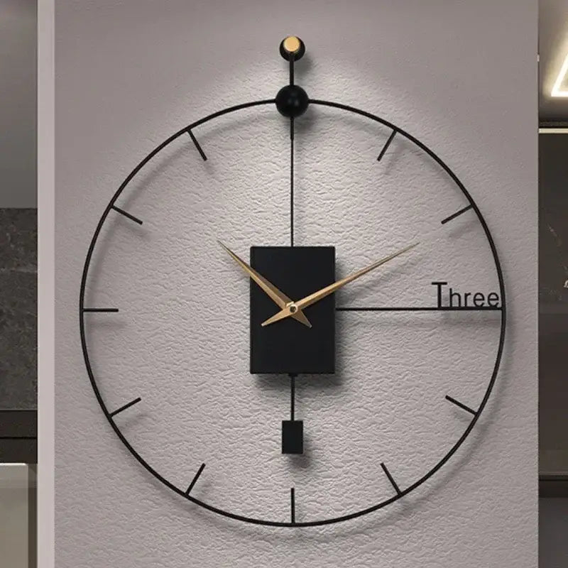 Musta design-seinäkello – kuva 2