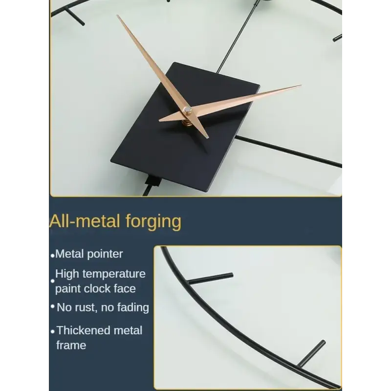 Musta design-seinäkello – kuva 5