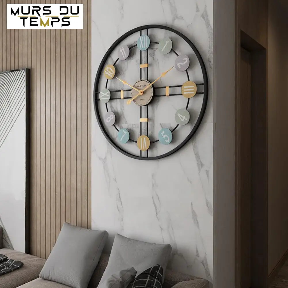 Retrohenkinen 3D-design-seinäkello – kuva 3