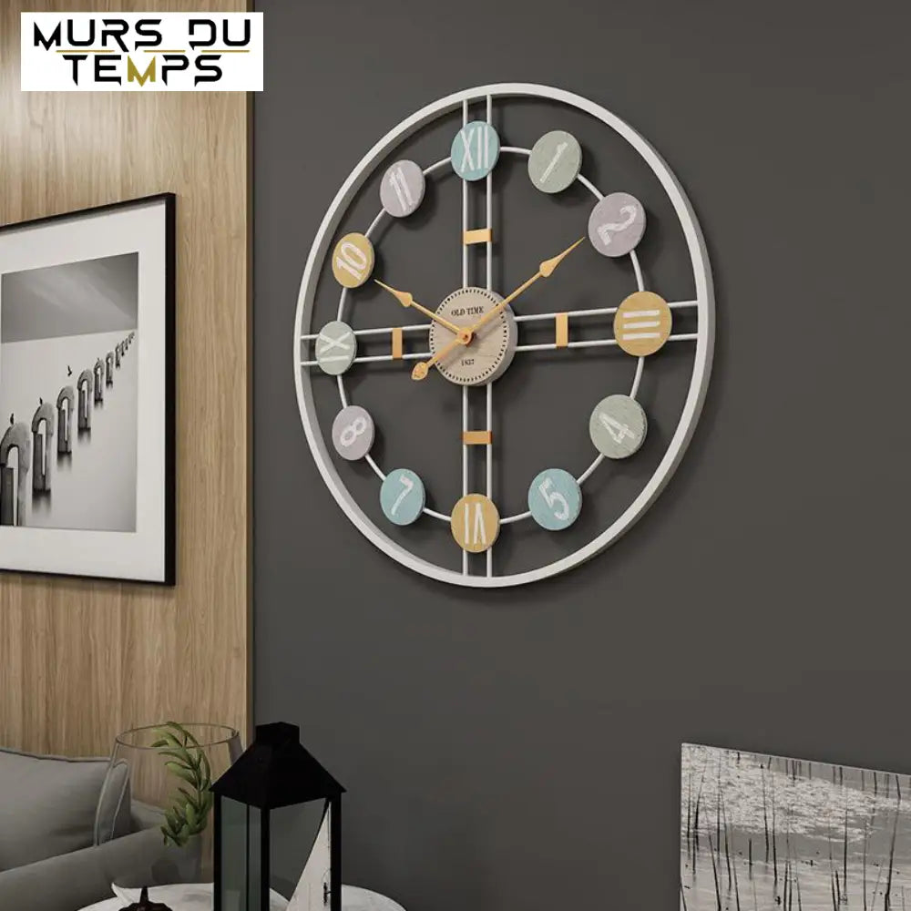 Retrohenkinen 3D-design-seinäkello – kuva 5