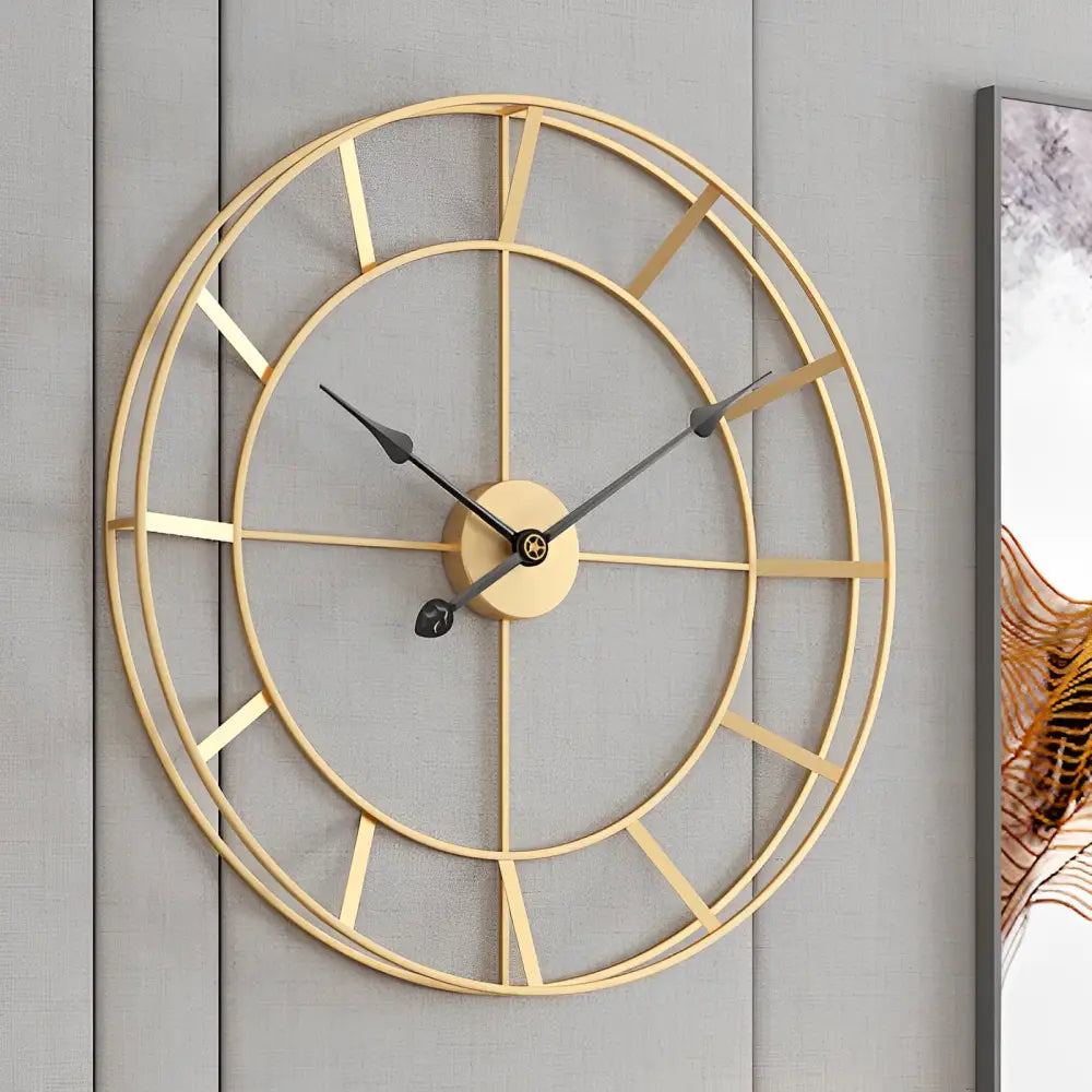Kultainen minimalistinen design-seinäkello – kuva 3