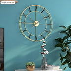 Kultainen minimalistinen design-seinäkello – kuva 6