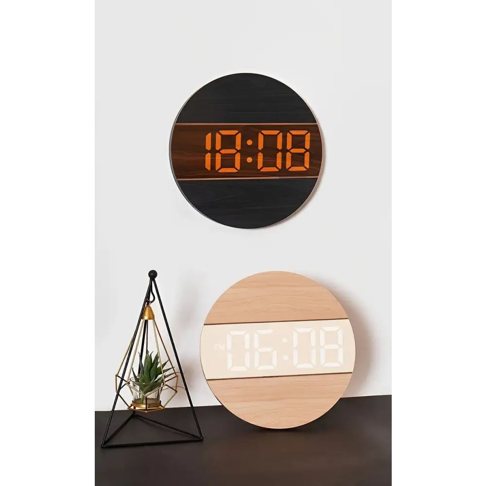 Puinen LED-seinäkello – kuva 5