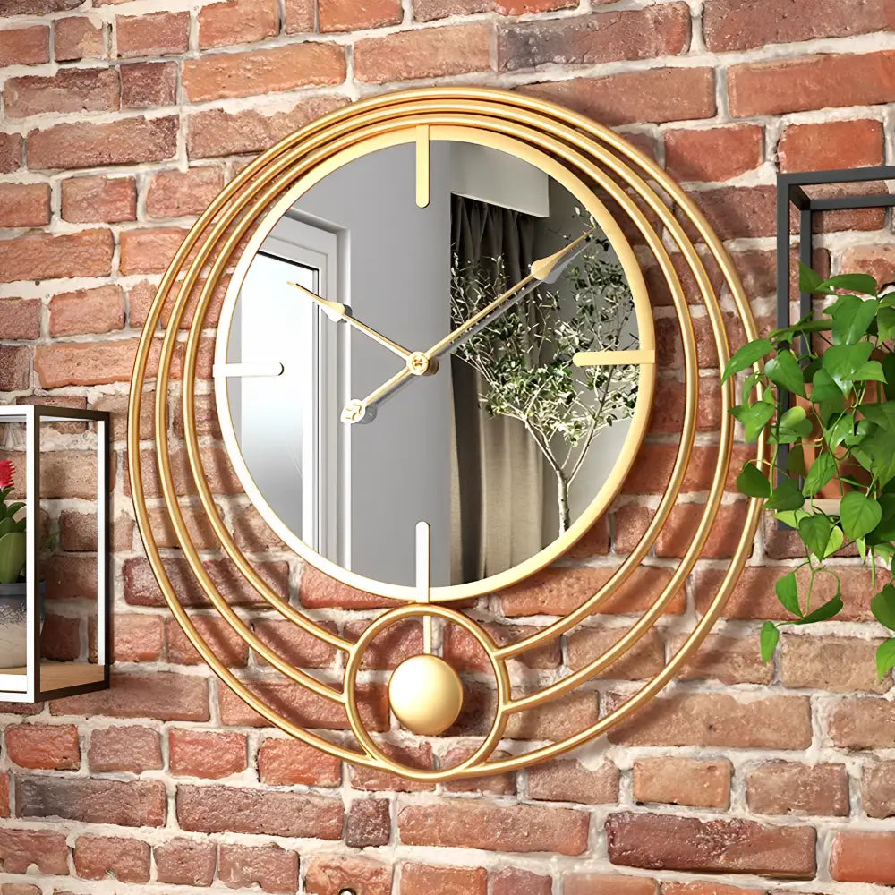 Peili- ja ympyrädesign-seinäkello – kuva 2