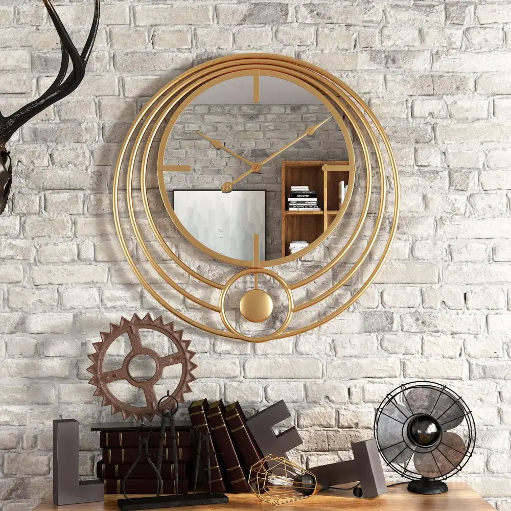 Peili- ja ympyrädesign-seinäkello – kuva 3