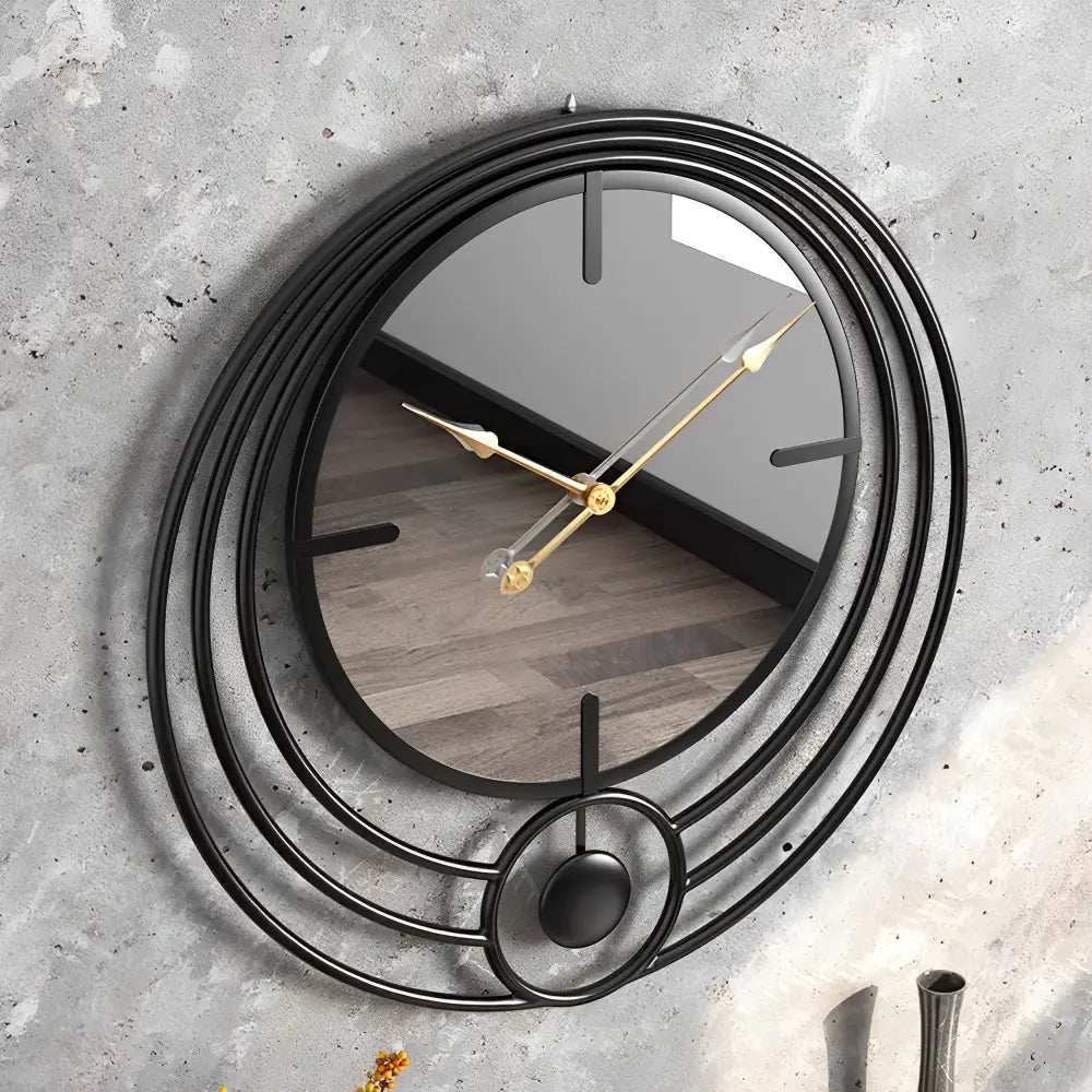 Peili- ja ympyrädesign-seinäkello – kuva 5
