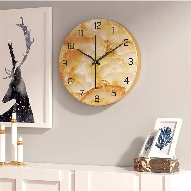 Marmorikuvioinen design-seinäkello – kuva 10