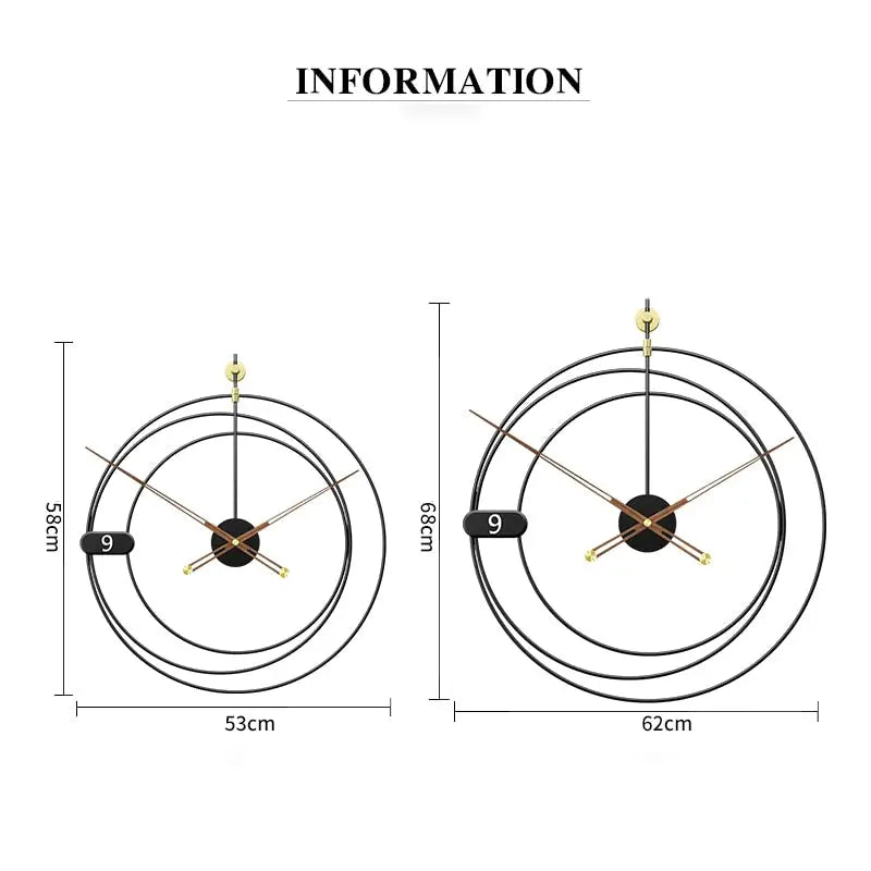 Moderni geometrinen seinäkello – kuva 5