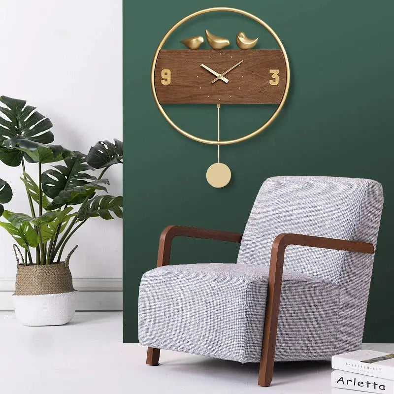 Kultalintujen design-heilurikello – kuva 5