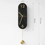 Design-seinäkello heilurilla – kuva 11