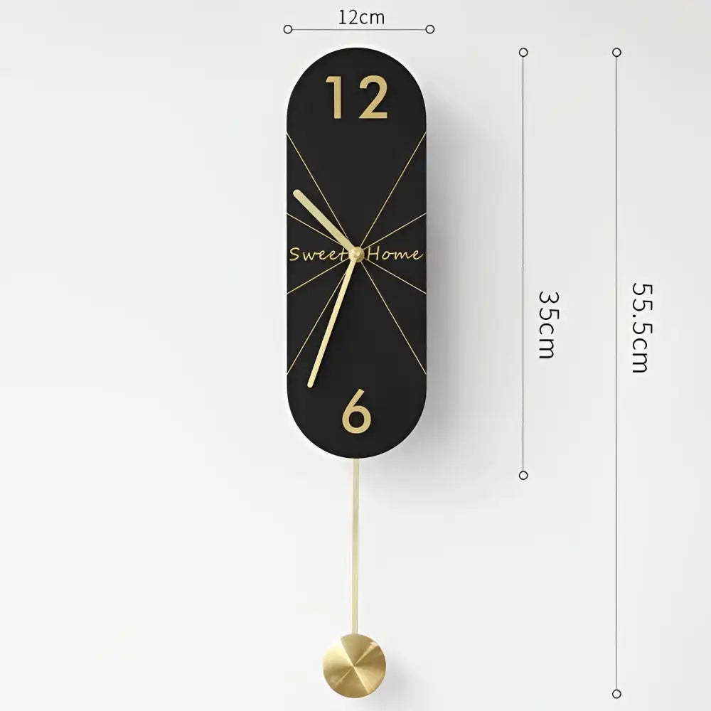 Design-seinäkello heilurilla – kuva 11
