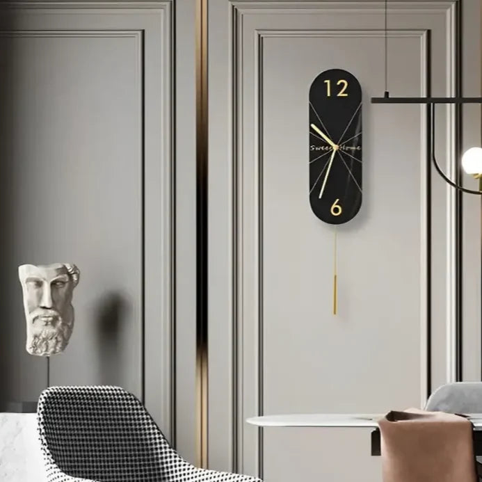 Design-seinäkello heilurilla – kuva 2