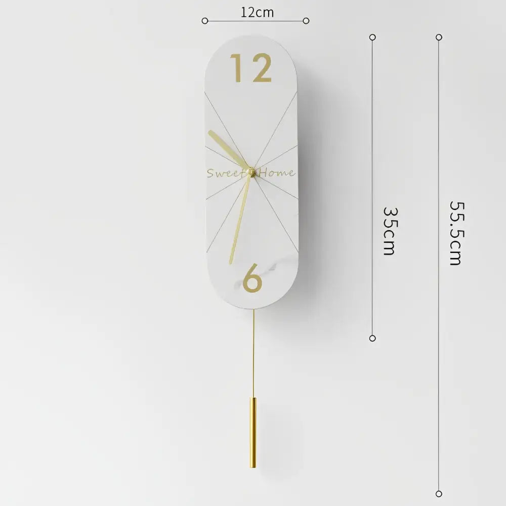 Design-seinäkello heilurilla – kuva 13