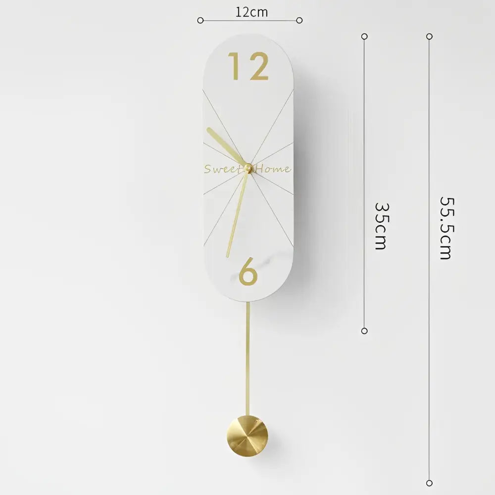 Design-seinäkello heilurilla – kuva 15