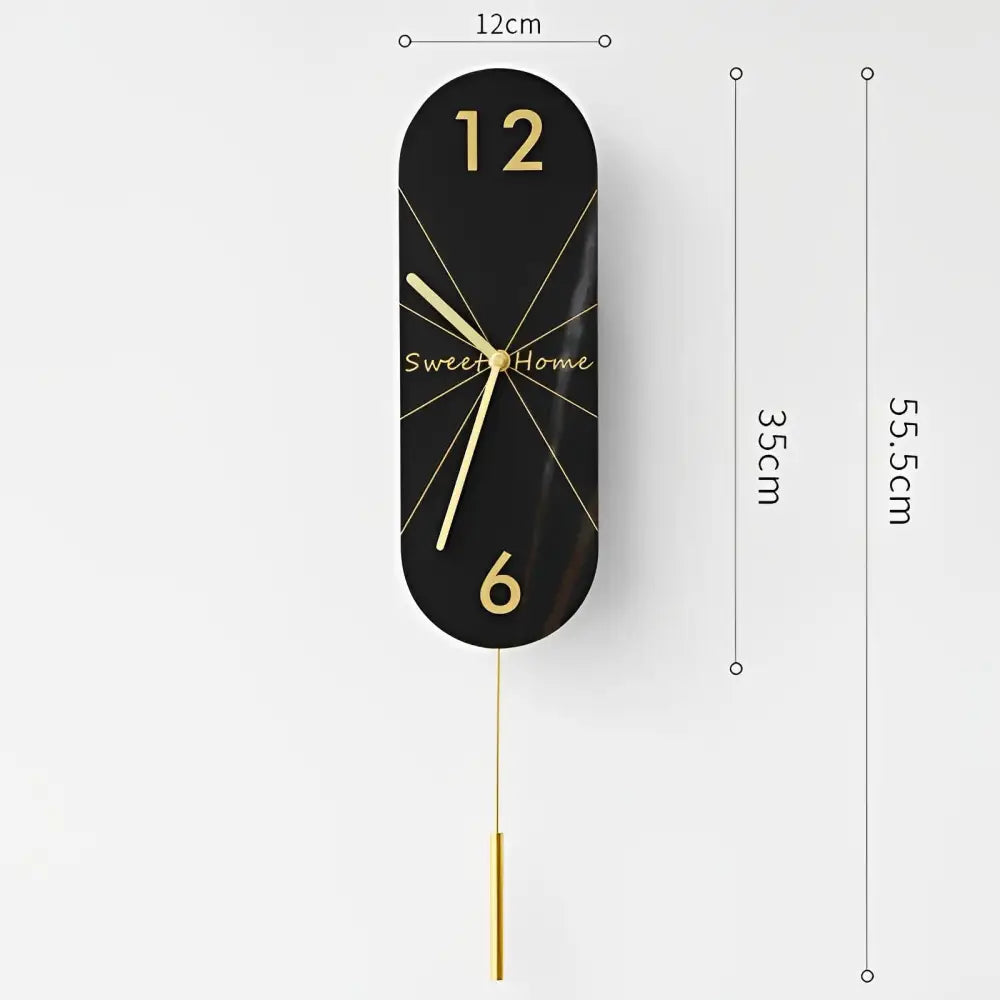 Design-seinäkello heilurilla – kuva 8